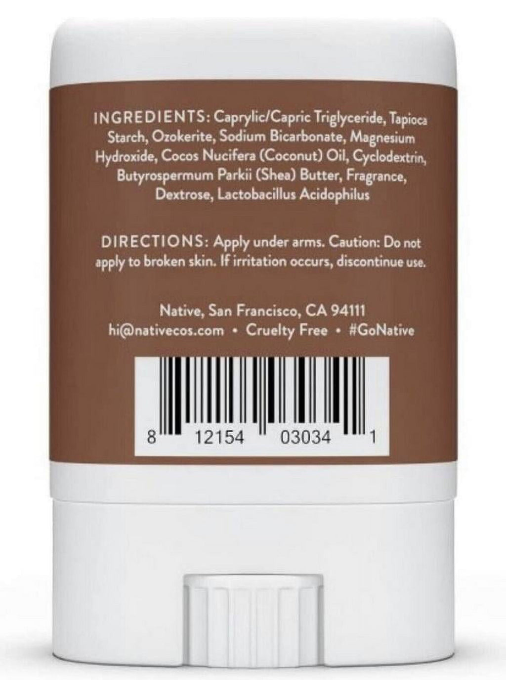 4 - Native Deodorant Coconut & Vanilla, Mini Travel Size, 0.35 oz.