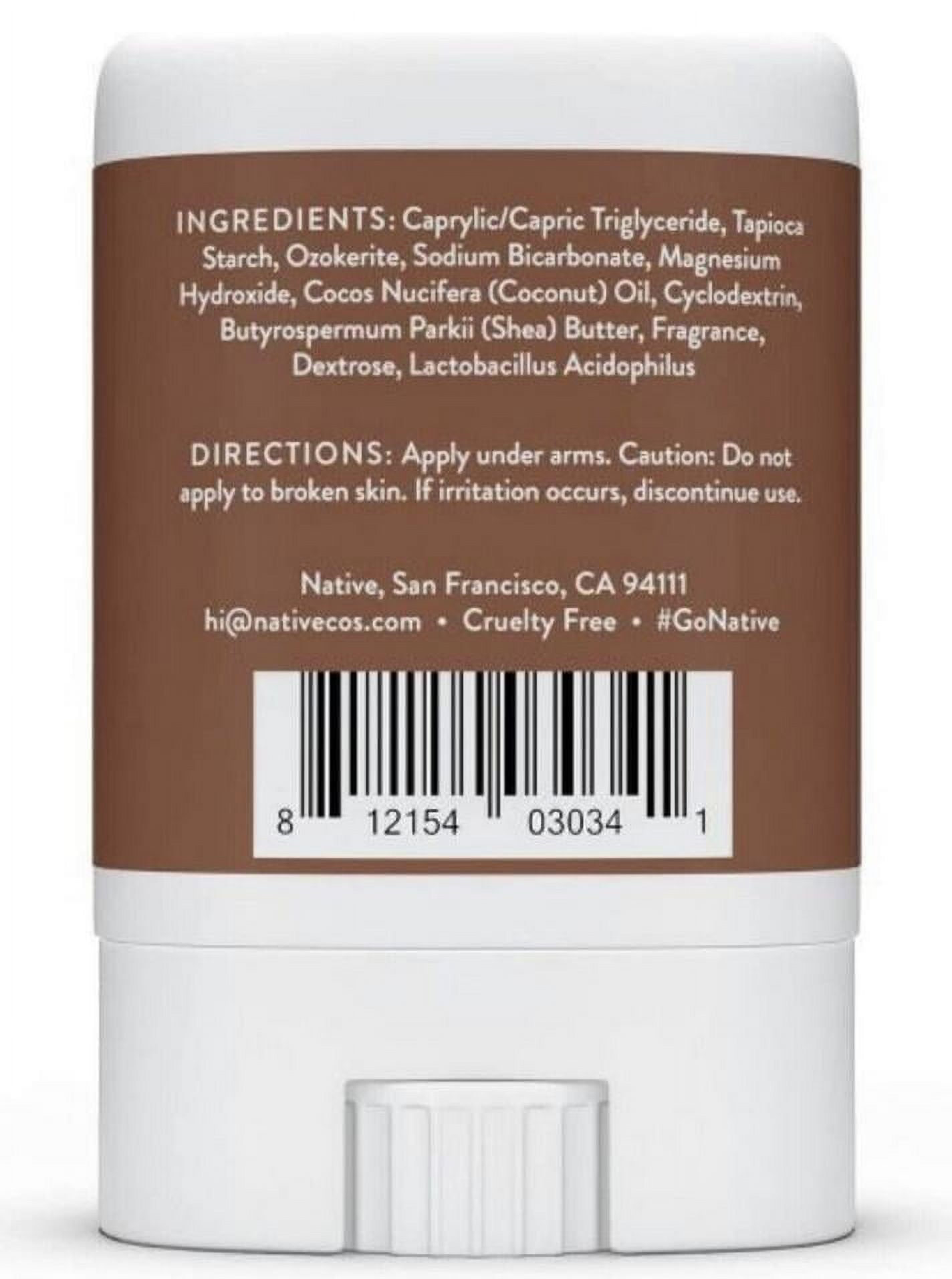 4 - Native Deodorant Coconut & Vanilla, Mini Travel Size, 0.35 oz.