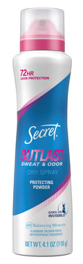 Deodorant Outlast Dry Spray Protecting Powder 4.1oz (Pack of 3)