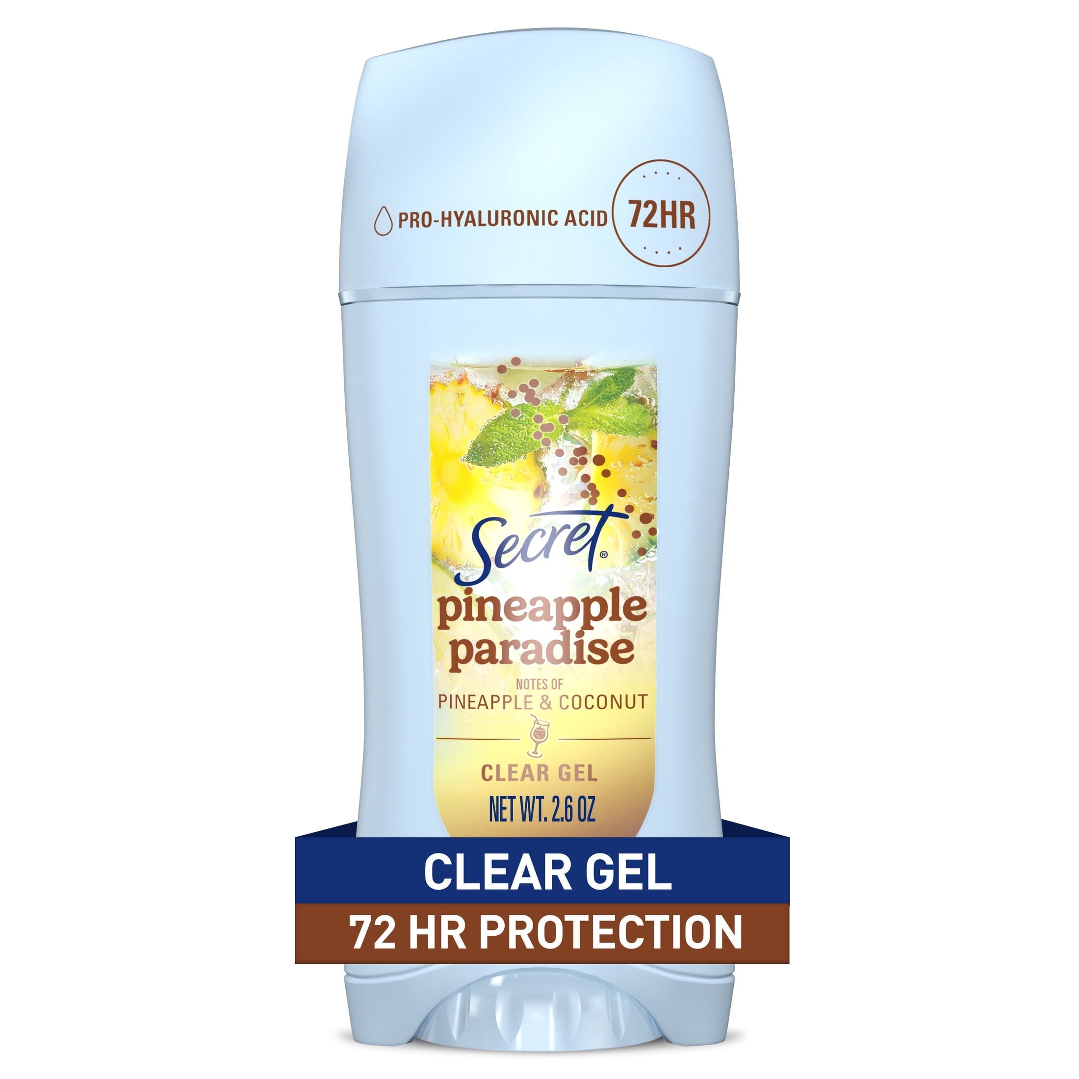 Fresh Clear Gel Antiperspirant and Deodorant for Women, Pineapple Paradise, 2.6 oz