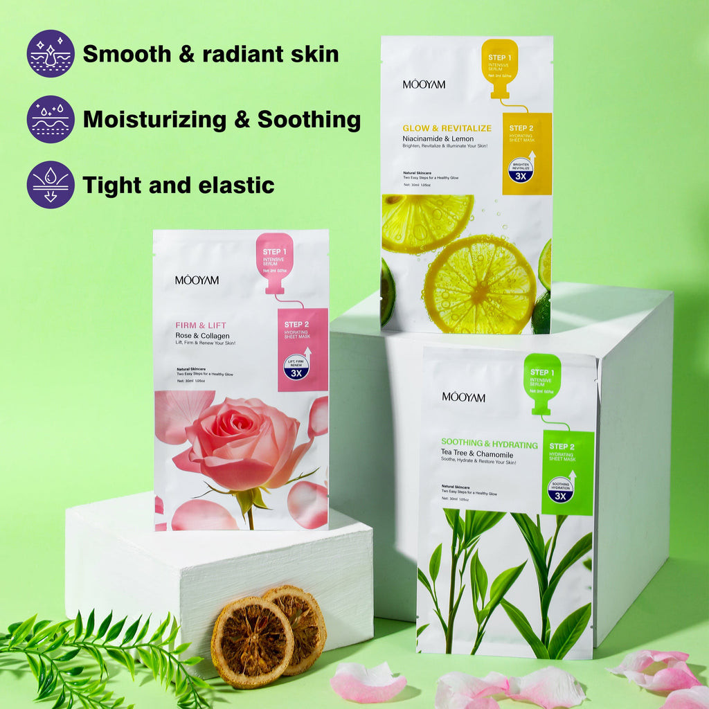 11 Pack Fruit Moisturizing Facial Mask Sheet, Rich in Fruit Essence Face Mask to Brighten and Hydrate Dull Skin