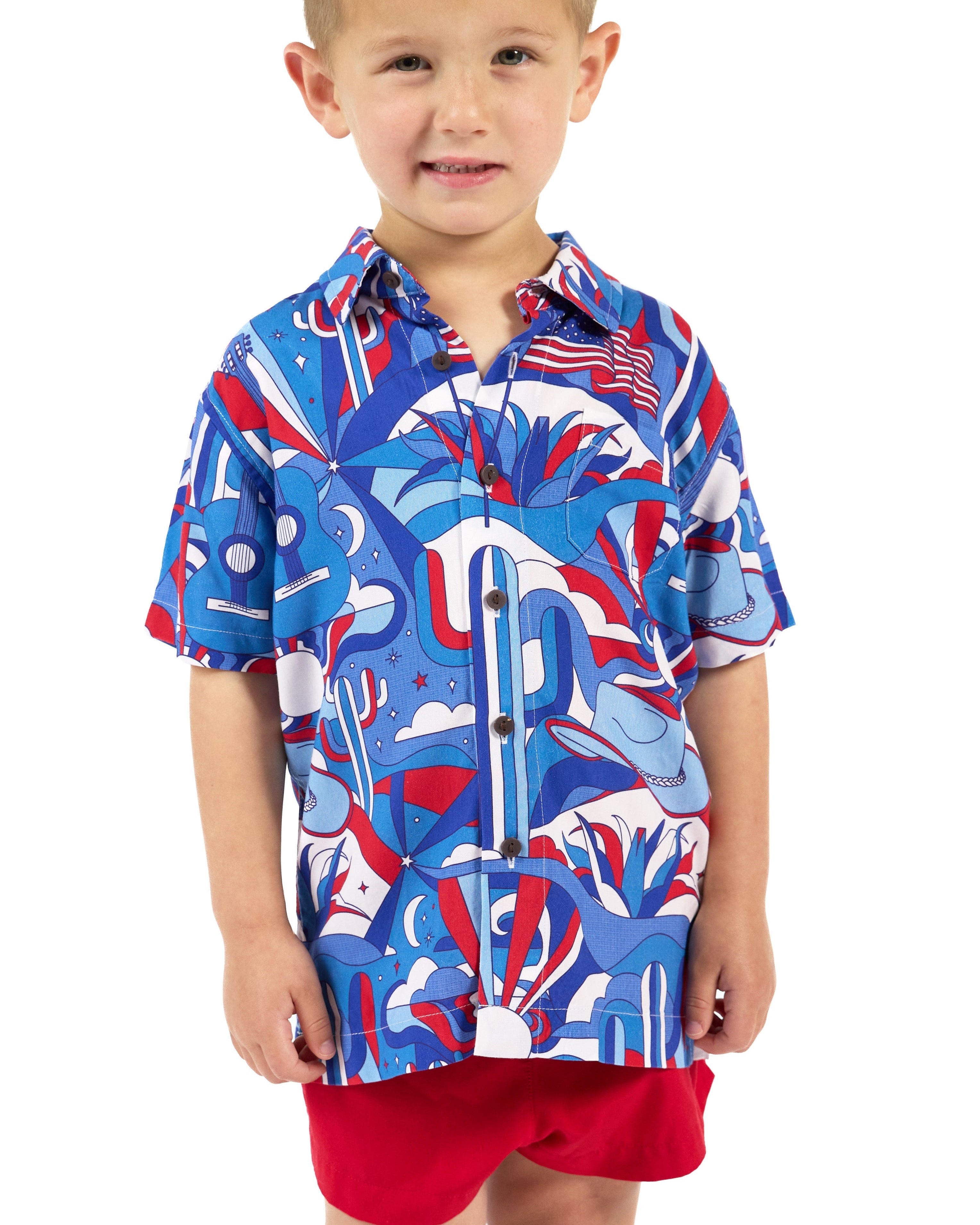 The Americana - Boys Hawaiian Shirt